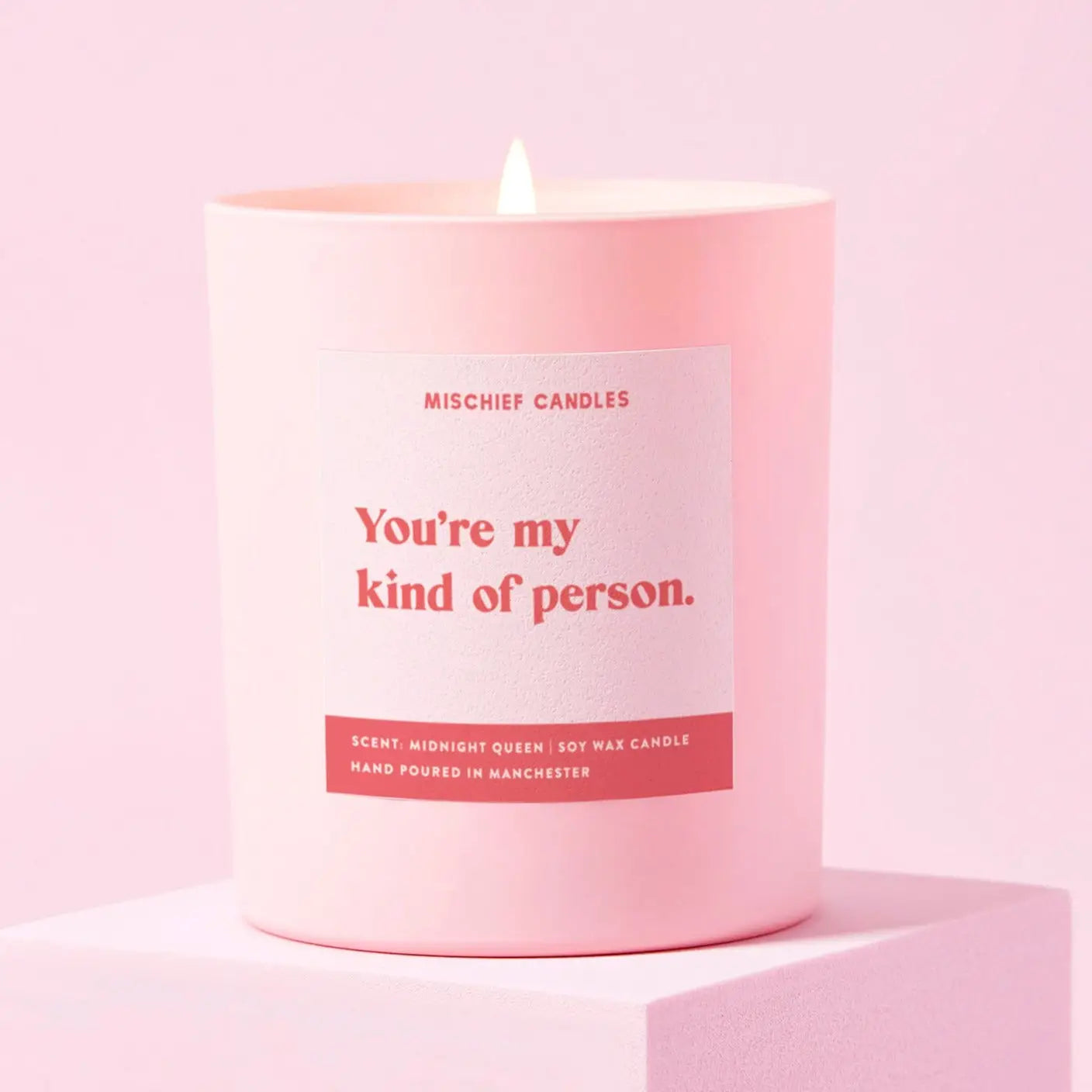 Friendship Gift Funny Gift For Her Pink Candle My Kind of Person