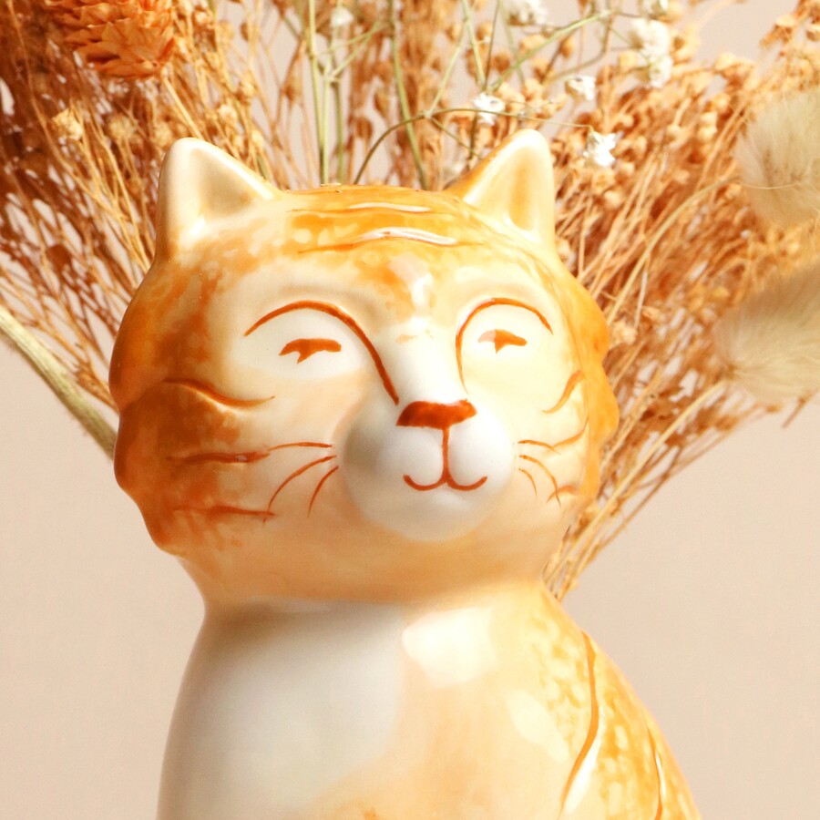 Gingerbell Cat Vase